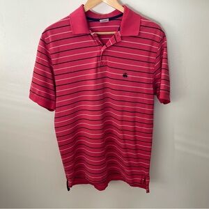 Brooks Brothers Striped Polo Shirt - Red